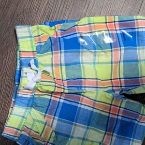 First Impressions Size 18M Colorful Plaid Shorts